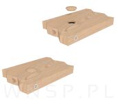 Zaślepki drewniane 20 sztuk do otworu Ø 40 mm dąb, surowe - 5