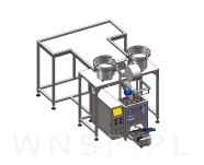 Maszyna, automat pakujący na 2 podajniki + dorzut ręczny 2 stanowiska - 3