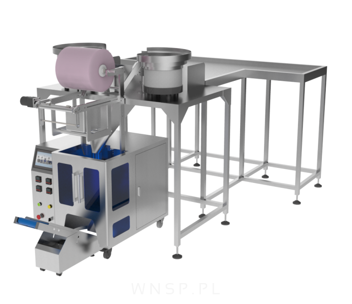 Maszyna, automat pakujący na 2 podajniki + dorzut ręczny 2 stanowiska