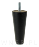 Zestaw nóżki proste 10 CM, czarne, ze szpilką M8 X 25 MM + Blachy - 11