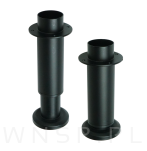 4x Noga stalowa regulowana 11 - 19,5 CM z blachą montażową, czarna - 4