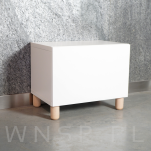 Nóżka bukowa surowa 15 cm, walcowa 60 mm z blachą - 12