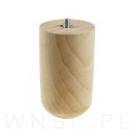 Nóżka bukowa surowa 15 cm, walcowa 60 mm z blachą - 10