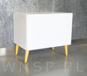 Noga bukowa skośna UNIQ 10 CM z blachą montażową - 7