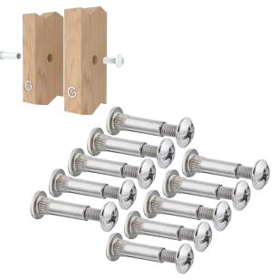 10 x Złącze meblowe śrubowe Ø 5 mm M4 (30 - 40 MM) do szafek, płyt meblowych