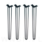 Noga stalowa z pręta 12 mm, typ Hairpin, czarna 20 cm - 7