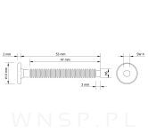 M6 X 50 mm metryczny z wprowadzeniem, SW-4 - 2