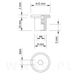 M6 x 10 MM, Nakrętka ericsona, ocynk biały - 2