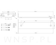 Nowoczesny wspornik do półki meblowej loft T 300 mm - 4