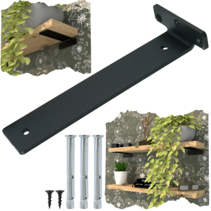 Nowoczesny wspornik do półki meblowej loft T 295 mm