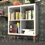 Nóżka dębowa prosta stożek 25 cm bejca czekolada, z nakładką antico - 4