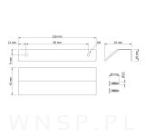 Uchwyt meblowy Typ V 96 mm czarny - 2