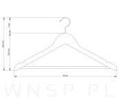 WIESZAK DREWNIANY LAKIEROWANY NA UBRANIA ZESTAW  X10 WIESZAKI DREWNIANE - 2