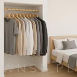 WIESZAK DREWNIANY LAKIEROWANY NA UBRANIA ZESTAW  X10 WIESZAKI DREWNIANE - 5