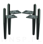 Noga stalowa PIN 18 CM, z blachą montażową, czarna - 4