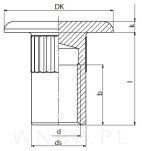 M4 X 8 mm, nakrętka Ericsona, bez nacięcia, nikiel - 3