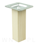 Nóżka bukowa surowa 10 cm, kwadratowa 32x32 mm z blachą - 2