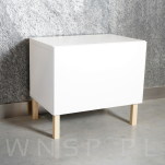 Nóżka bukowa surowa 10 cm, kwadratowa 32x32 mm z blachą - 9