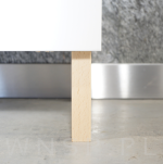 Nóżka bukowa surowa 10 cm, kwadratowa 32x32 mm z blachą - 7