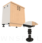 Zestaw 4x noga kuchenna regulowana 6,5-8,5 cm nóżka kuchenna 450 kg + klipy - 4
