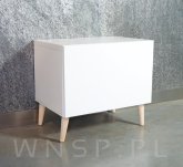 Noga bukowa skośna UNIQ 8  cm z blachą montażową, surowa - 6