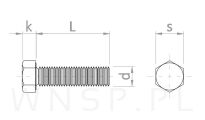 Śruba maszynowa M10 X 35 mm - 2
