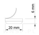 Podkładka teflonowa / PTFE samoprzylepna 20 x 20 mm - 2