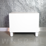 Nóżka bukowa biała 10 cm, walcowa 60 mm z blachą - 5