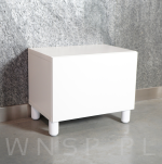 Nóżka bukowa biała 10 cm, walcowa 60 mm z blachą - 8