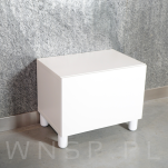 Nóżka bukowa biała 10 cm, walcowa 60 mm z blachą - 12