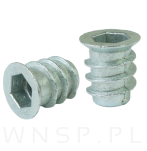 M6 X 13 mm - Mufa wkręcana z kołnierzem do drewna - 7
