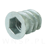 M6 X 13 mm - Mufa wkręcana z kołnierzem do drewna - 4