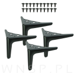 Nogi meblowe typ V 11,8 cm zestaw z wkrętami - 7