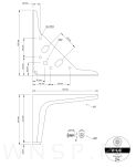 Nogi meblowe typ V 11,8 cm zestaw z wkrętami - 2