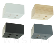 Stopka bukowa prosta 85 x 85 x 45 mm, czarna - 9