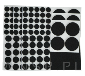 PODKŁADKI FILCOWE POD KRZESŁA, MEBLE, NOGI SAMOPRZYLEPNE ZESTAW 148 SZT CZARNY FILC - 3