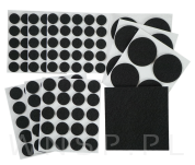 PODKŁADKI FILCOWE POD KRZESŁA, MEBLE, NOGI SAMOPRZYLEPNE ZESTAW 148 SZT CZARNY FILC - 5