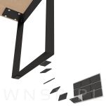 Podkładki filcowe  20 X 20 czarne (80 szt.) - 4