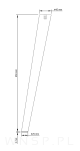 Noga bukowa skośna, stożek 45 cm, czarna - 2