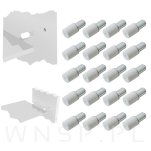 Podpórka do półki z białą otuliną, wspornik półki Ø 5 mm, podpórka 100 sztuk, kołek meblowy ocynk biały - 5