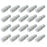 Podpórka do półki z białą otuliną, wspornik półki Ø 5 mm, podpórka 100 sztuk, kołek meblowy ocynk biały - 4