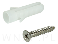 Stoper przykręcany do podłogi lub ściany z gumowym odbojnikiem, stal nierdzewna - 3