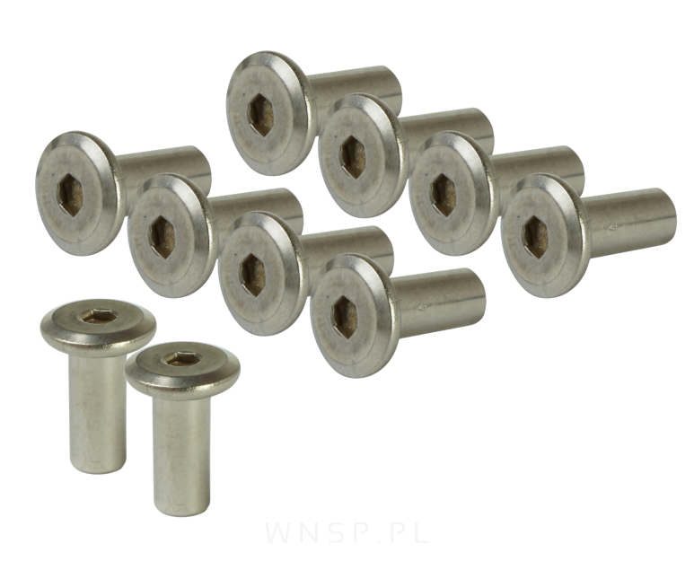 M5 X 15 mm, nakrętka Ericson płaska, stal nierdzewna