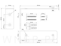 Nowoczesny wspornik do półki meblowej loft L 180 x 100 x 40 mm - 4