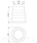 Ślizgacz ochronny PVC okrągły na nogę Ø 18 mm transparentny, z filcem - 3