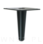 Noga stalowa stożek 10 cm, z blachą montażową, czarny mat - 4