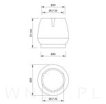 Nakładki na nogi 20 sztuk Ø 17 - 23 mm krzesła, meble, ochronne z filcem - 2