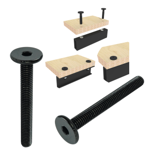 M6 X 50 mm metryczny na imbus 4 mm, czarny