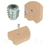 Nakrętka M8 X 15 mm - mufa do drewna typ NC - 5