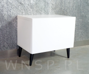 Noga bukowa skośna UNIQ 45 cm z blachą montażową, czarna - 6